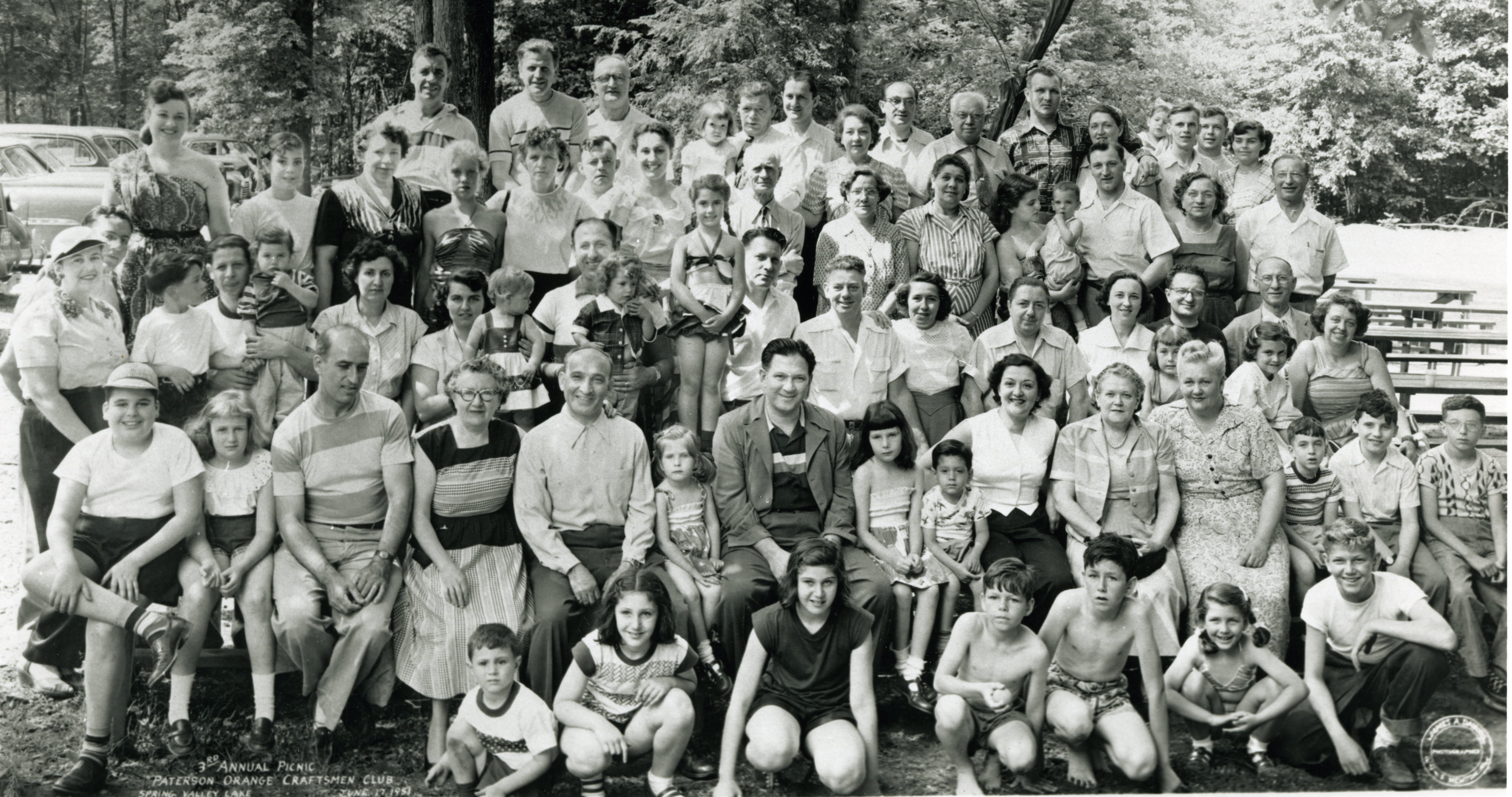 Paterson New Jersey, Orange Craftsmen's Club 3rd Annual Picnic, Spring Valley Lake, 1957, Bonnie Newman, Marcia Newman
