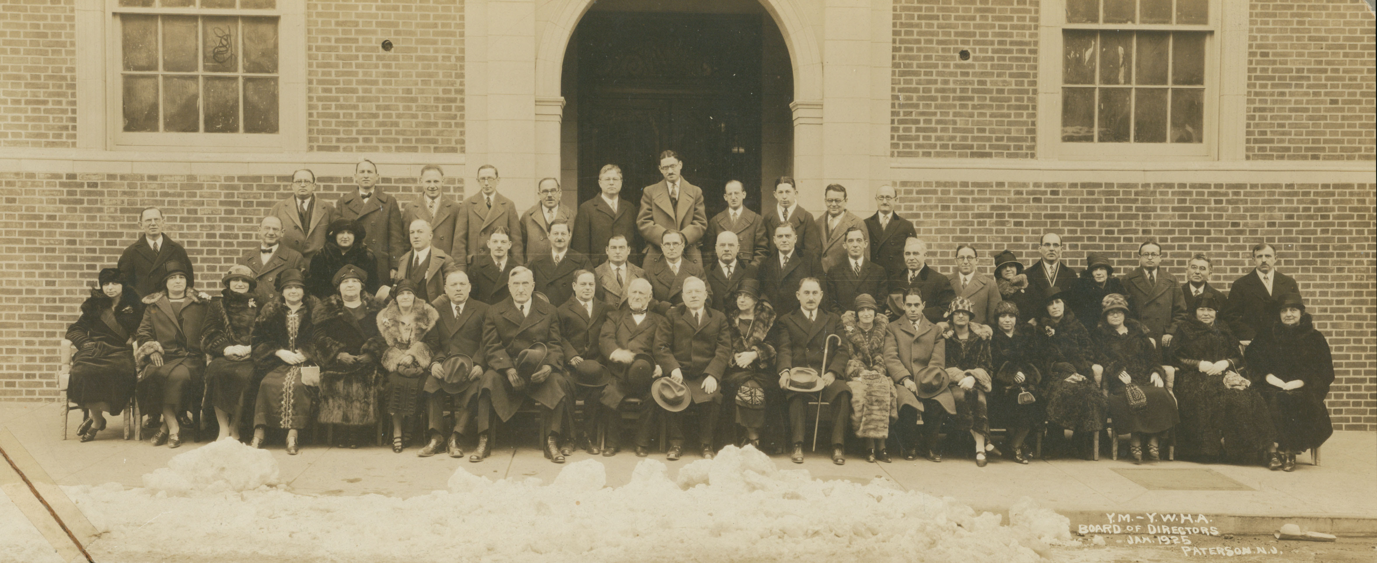 Paterson New Jersey, YM-YWHA Board of Directors, January 1926 posed photograph, Larry K. Hecht
