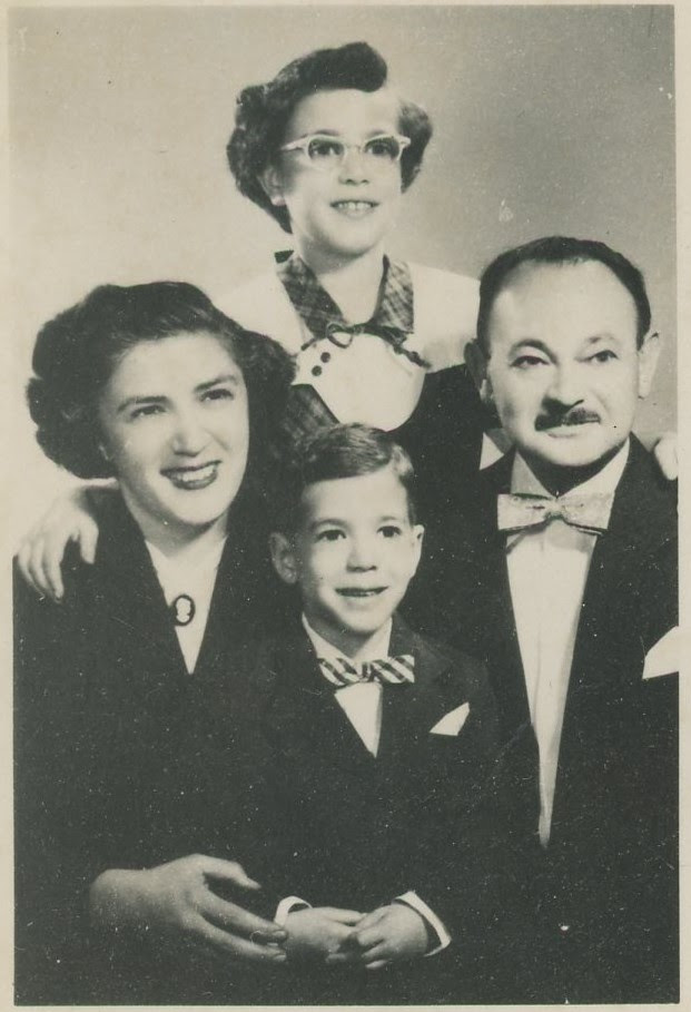 family photograph, Mildred Gutin, Carol Gutin, Jules Gutin, Lew Gutin, Paterson New Jersey