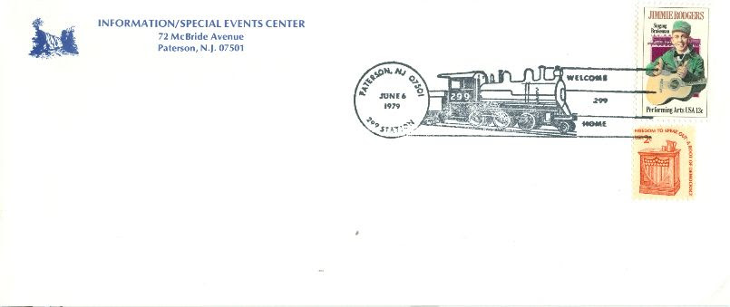 Paterson New Jersey, Commemorative USPS Stamp, First Day cover, June 6, 1979