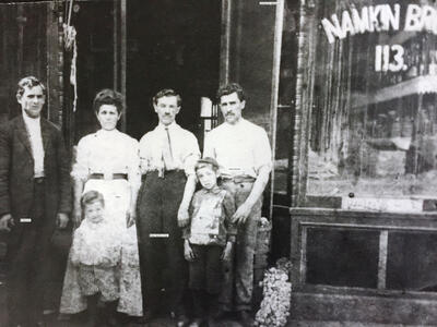 Namkin family business, 113 River St, Paterson NJ, 1938, 1907 Botwick, Toba, Meyer Namkin, Harry Namkin