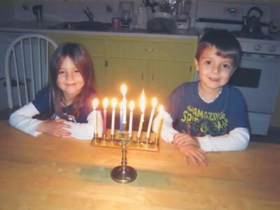 Lila Ebright, Hudson Ebright, Hanukkah, Wayne NJ Y