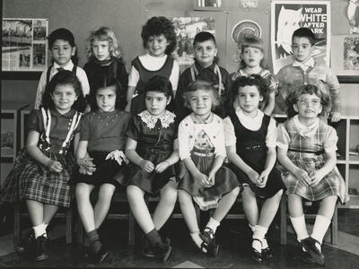 West Paterson NJ, PS #1, kindergarten, November 23, 1955, class photo