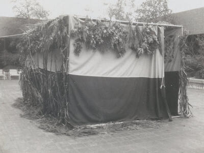 Sukkah structure, Beth Shalom, Clifton NJ