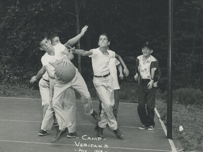 Camp Veritans 1958 Basketball players