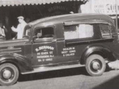 S. Berman Beef delivery van, River Street Paterson NJ