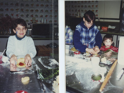 children making Hamentashen, Temple Emanuel, Northern New Jersey