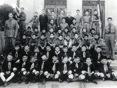 Leon Finke, Boy Scouts Troup 7, Temple Emanuel, Paterson New Jersey, 1937